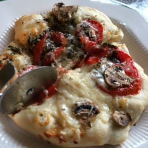 Calico Pizza Mushrooms and Tomatoes
