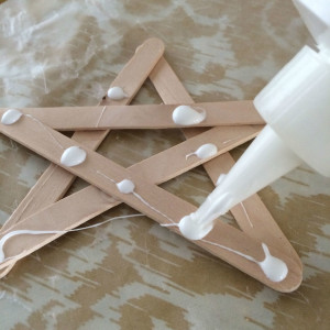 popsicle stick star glue