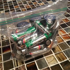 Bag of Used Batteries