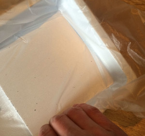 Cling wrap cover for paint pan